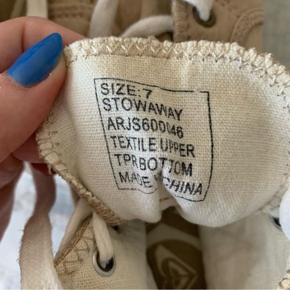 Roxy Stowaway Hi-Top Sneakers with Side Zip & Buckle Women's Size 7 - Picture 3 of 11